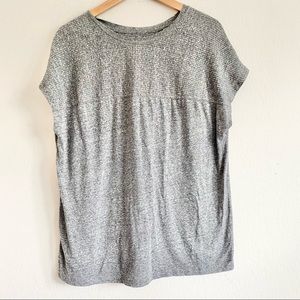 Billy Reid Heather Gray Cotton Short Sleeve Tee